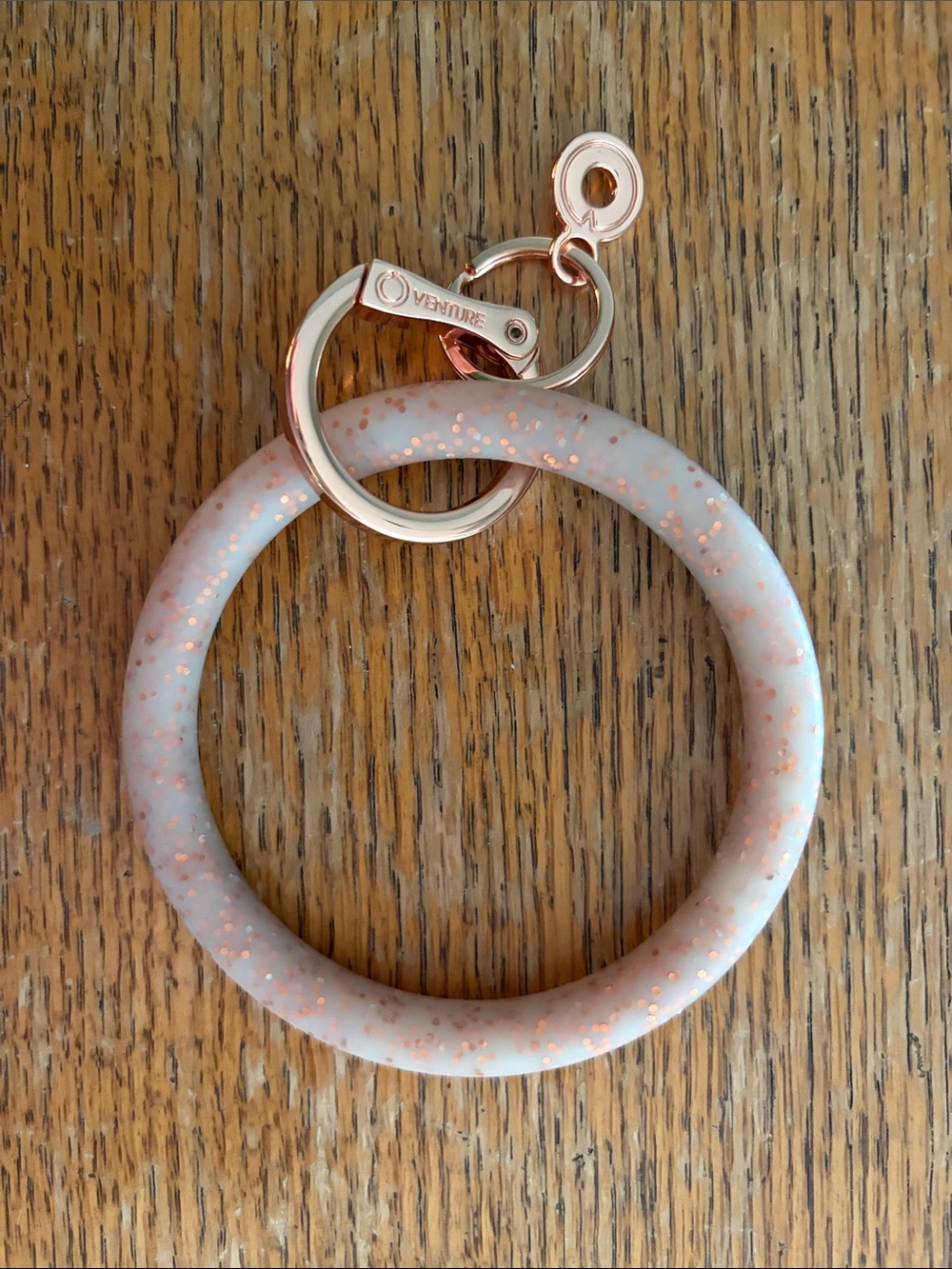 Rose Gold Oventure Silicone Key Ring